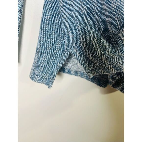 Faherty Whitewater French Terry Blue White Pullover Hoodie - Picture 3 of 9